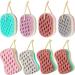 8 Pieces Soft Bath Sponge Shower Soothing Exfoliating Sponge Natural Fiber Foam Sponge Body Cleaning Scrubbing Sponge for Women Men Kids