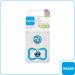 MAM Air Silicone Pacifier Set of 2 - Extra Light & Tooth-Friendly | 6-16 Months | Blue Smiley Design with Pacifier Box - Buy Online on GoSupps.com