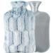 Samply 2L Hot Water Bottle with Furry Cover - Light Green Turquoise Blue | Ideal for Comfort & Warmth | International Shipping Available - Buy Online on GoSupps.com