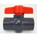 Ball valve 32mm with 2 x adhesive socket made of PVC - U 10 bar DIN 8063