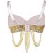 BellyLady Tribal Sequined Bra Top - Golden 34C | Belly Dance Costume - Buy Online on GoSupps.com
