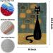 Black Cat Latch Hook Rug Kit - DIY Crochet Yarn Set for Adults - Embroidery Tapestry Home Decor - 20.5''X14 - Buy Online on GoSupps.com