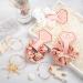 8-Piece Satin Hair Scrunchies & Bridesmaid Bracelets Set - Rose Gold & White | Bridal Shower and Bachelorette Party Accessories - Buy Online on GoSupps.com
