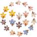 21 Pieces Flower Crystal Hair Clips Mini Flower Crystal Clip Small Flower Crystal Barrettes Mini Crystal Hairpins for Women's and Girls Hair Accessories (Simple Colors)