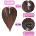 Medium Auburn Brown Human Hair Crown Topper - Swiss Base Hair Extension for Thinning Hair, Gray Coverage - 10inch 6 - Buy Online on GoSupps.com