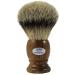 Hans Baier Exclusive XXL Shaving Brush Silver Tip Walnut Wood - Size 5