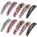 10pcs Crystal Hair Clips Fancy Hair Clips Snap Hair Clips Rhinestone Hair Clip Rhinestone Clips Fashion Large Hair Barrettes Rhinestone Snap Hair Accessories Snap Hairpins for Women and Girls