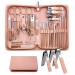 Manicure Set Professional Manicure Kit - 30 in 1 Pedicure Kit Nail Clippers Set Stainless Steel Nail Kit for Women - Pink 30 Piece Set Pink