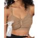 Kindred Bravely Sublime Pumping Bra Hands Free | Nursing and Pumping Bra in One | Wearable Breast Pump Bra Regular (Cup Sizes B-D) Large Latte