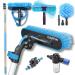 IGADPole 12ft(3.6m) Washing Kit: Water-fed Brush Cobweb Duster and 10 (25cm) Squeegee and Soap Dispenser Window Cleaning Pole Water Fed Telescopic Brush Window Cleaner Equipment 3.6m (12ft) Pole