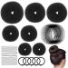 Bekecidi hairstyle help set 7 pieces of dutt pillow donut maker in 4 size with U-shape hairpins hair net and hair tie haardonut hairstyling hairstyle help set for women wedding children (stile2)