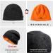 Lvaiz Winter Beanie Hat - Warm Fleece Lined Skull Cap for Men & Women | Reversible & Windproof Knit Watch Hat - Black & Orange - Buy Online on GoSupps.com