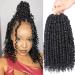 Xtrend 10 Inch 8 Packs Pre Twisted Passion Twist Crochet Hair Natural Black Bohemian Pre-Looped Short Bob Passion Twists Hair Extensions for Women (1b) ... 10 inch (8 Pack) 1b#