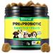 Probiotics Chews for Dogs - Digestive Enzyme Gut Health Natural Organic Digestive Probiotic Soft Chews for Pet Immune System for All Type Dogs - 120 Chew Duck
