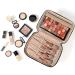 NISHEL Double Layer Travel Makeup Bag with Strap - Large Cosmetic Case Organizer for Bottles, Brushes, Tweezers, Eyeliner - Black(Tall Design) - Buy Online on GoSupps.com