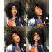 ANNISOUL 16 Curly Wig for Black Women | Synthetic Fiber Glueless Long Kinky Curly Hair 16 Inch Black Afro Bomb Wig with Bangs - Buy Online on GoSupps.com
