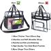 Stadium Approved Clear Tote Bag | Adjustable Shoulder Strap | Zippered Top | Black | 12x12x6 - Buy Online on GoSupps.com