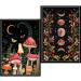 cupmod 2 Pack Cross Stitch Kits Mushroom Forest Stamped Cross Stitch Kits for Adults Flower Counted Embroidery Needlepoint Kits Patterns Crafts Decor LX004-LX005