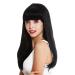 WIG ME UP MA116-1 Women's Long Straight Black Wig with Bangs - Retro 50s Style eCommerce Shipping Worldwide - Buy Online on GoSupps.com