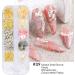 Sanwood 12 Grids Nail Art Flakes & Glitter - Colorful Sequins Gems & Shell Strass for DIY Manicure & Handicrafts - Buy Online on GoSupps.com