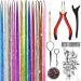 Hair Tinsel Kit, Fairy Tinsel Hair Extensions With Tool 2760 Strands 12 Colors Holographic Hair Tinsel Heat Resistant Sparkling Hair Glitter for Christmas New Year Party (48 Inch) 12 Colors 2760 Strands 48 Inch