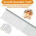 Stainless Steel Pet Comb | Detangling Tool for Dogs and Cats | Grooming Tool for Small, Medium, and Large Pets - Buy Online on GoSupps.com