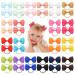 40 Pieces 2.75" Baby Girls Hair Bows Tie Grosgrain Ribbon Bows Rubber Band Ribbon Hair bands For Girl Teens Kids Babies Toddlers (20 Pair 023)