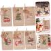 Outanaya 1 Set 24 Christmas Santa Bags Advent Calendar Paper Bags Xmas Bags Rope As Shown 18.00X9.00X1.00CM - Buy Online on GoSupps.com