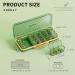 21 Cells Pill Organizer - Waterproof & Moistureproof Large Capacity Daily Case for Travel & Home Removable Compartments - Green - Buy Online on GoSupps.com