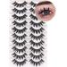 Losha False Eyelashes Spiky Manga Lashes Natural Look 20mm Fluffy Anime Wet Look Lashes 10 Pairs Fake Eyelashes Pack for Cosplay| 03 Wet Look Lashes-20mm-03