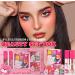 Kit de maquillage l ger pour femme avec palette de fard paupi res rouge l vres et blush pour voyage maison ext rieur - Buy Online on GoSupps.com