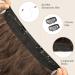 FESHFEN Invisible Wire Hair Extensions | Adjustable Size, 2 Secure Clips | Long Wavy Synthetic Hair Piece 20 Inch Brown - Perfect Secret Headband Hairpieces for Women - Buy Online on GoSupps.com