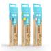 Kemppi bamboo and corn toothbrush set 3-pack soft nature manual toothbrush with gently soft bristles toothbrush soft eco toothbrush toothbrush 3 pieces