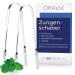 Tongue cleaner stainless steel |Two-pack |Tongue cleaner |For a fresh breath and better oral healthTongue scrap stainless steel |Tongue cleaner for children and adults |Oravix U-shape (2-pack)