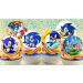 24 x Pre-Cut Sonic 1 Edible Stand up Wafer Paper Cupcake Toppers Cake Decorations Birthday Party