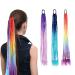 Braided hair tie band comeus Sharp 36 pieces colorful hair strands hair extensions colorful strands of hair elastic rope strap color gradient girl hair part band band hair part extension