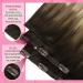 Youngsee 30 cm Real Hair Clip-In Extensions - Balayage Dark Brown Ombre Light Blonde 80g - 7 Pieces - Buy Online on GoSupps.com