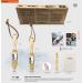 Small Chalk and Wax Brush Set - 2 Brushes Stencil Kit for Furniture Craft Projects - Buy Online on GoSupps.com