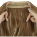OMGREAT Long Halo Hair Extensions Highlight 20 Inch Wavy Curly Synthetic Hair - Ginger Brown Mix Bleach Blonde - Buy Online on GoSupps.com
