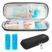 YOUSHARES Insulin Cooler Travel Case - Small EVA Diabetic Insulated Organizer Portable Cooling Bag for Medication Cooling Insulation Epi Pen Carrying Bag with 2 Ice Pack (Black)
