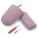 Hoku Global Professional Tailors Ham and Seam Roll Set - Pressing Sewing Tool with Premium Wood Saw Dust Filling Ideal for Ironing Pressing Curved Seams and Molding Sleeve Caps with 2 Seam Rippers