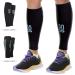 Modetro Sports Calf Compression Sleeves (True Graduated 20-30mmhg Compression) - Relieves Shin Splints - Ideal for Sports Running Work Flight Pregnancy) - Men & Women L ( 1 Pair ) Stripes
