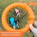 Laroo Indestructible Dog Frisbee | Floatable Flying Disc Toy for Medium Large & Small Dogs | Summer Pet Training - 18cm Orange - Buy Online on GoSupps.com