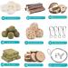 Erkoon 70PC Rabbit Toy Set - Natural Timothy Grass & Wooden Chew Accessories for Bunnies Chinchillas Hamsters and Guinea Pigs - Buy Online on GoSupps.com