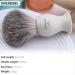 Pure Black Badger Hair Shaving Brush with Ivory Base - Designer Box Included | Men's Grooming Essential - Buy Online on GoSupps.com