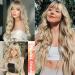 KOME Ombre Blonde Long Wavy Wig with Bangs - Synthetic Wig for Women - Ideal for Party, Cosplay, Daily Use - 24IN - Buy Online on GoSupps.com