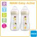 MAM Easy Active Baby Drinking Bottle Set of 2 (270 ml) with Soft Silicone Teat - Bee/Hedgehog Design, 0+ Months, 2 Count - Buy Online on GoSupps.com