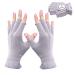 MIG4U 3 Pairs Fingerless Moisturizing Gloves, Half Finger Touchscreen Beauty Glove for Eczema, SPA, Dry Hands, Skin Treatment, Summer Sun UV Protection, Pale Purple, L/XL L/XL - 3 Pairs