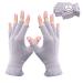 MIG4U 3 Pairs Fingerless Moisturizing Gloves  Half Finger Touchscreen Beauty Glove for Eczema  SPA  Dry Hands  Skin Treatment  Summer Sun UV Protection  Pale Purple S/M S/M - 3 Pairs