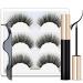 Magnetic Eyeliner and Magnetic Eyelashes. Magnetic Eyeliner for Magnetic Lashes Set Easy to Wear With Reusable Lashes (3 Pairs)
